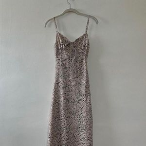 pacsun la hearts leopard print midi dress